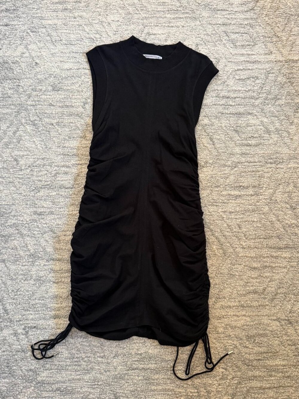 T by Alexander Wang Wash & Go Side Cinch Mini Dress Black M
